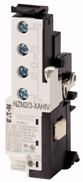 NZM2/3-XAHIV12AC/DC Независимый расцепитель , 12В AC/DC , + 1НО доп. контакт 259808 Eaton за 7 214,97 руб. фото 1 — Розетка.ру