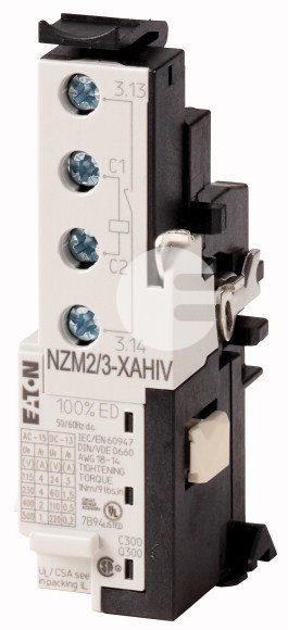 NZM2/3-XAHIV24AC/DC Независимый расцепитель , 24В AC/DC , + 1НО доп. контакт 259810 Eaton за 7 351,99 руб. фото 1 — Розетка.ру
