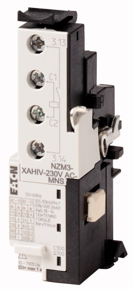 NZM3-XAHIV-230AC-MNS Независимый расцепитель, 230 В AC, + 1НО опережающий контакт, NZM3 274141 Eaton за 8 185,45 руб. фото 1 — Розетка.ру