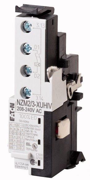 NZM2/3-XUHIV208-240AC Расцепитель минимального напряжения , 208 -240В AC, + 2НО доп. контакта 259591 Eaton за 8 168,79 руб. фото 1 — Розетка.ру